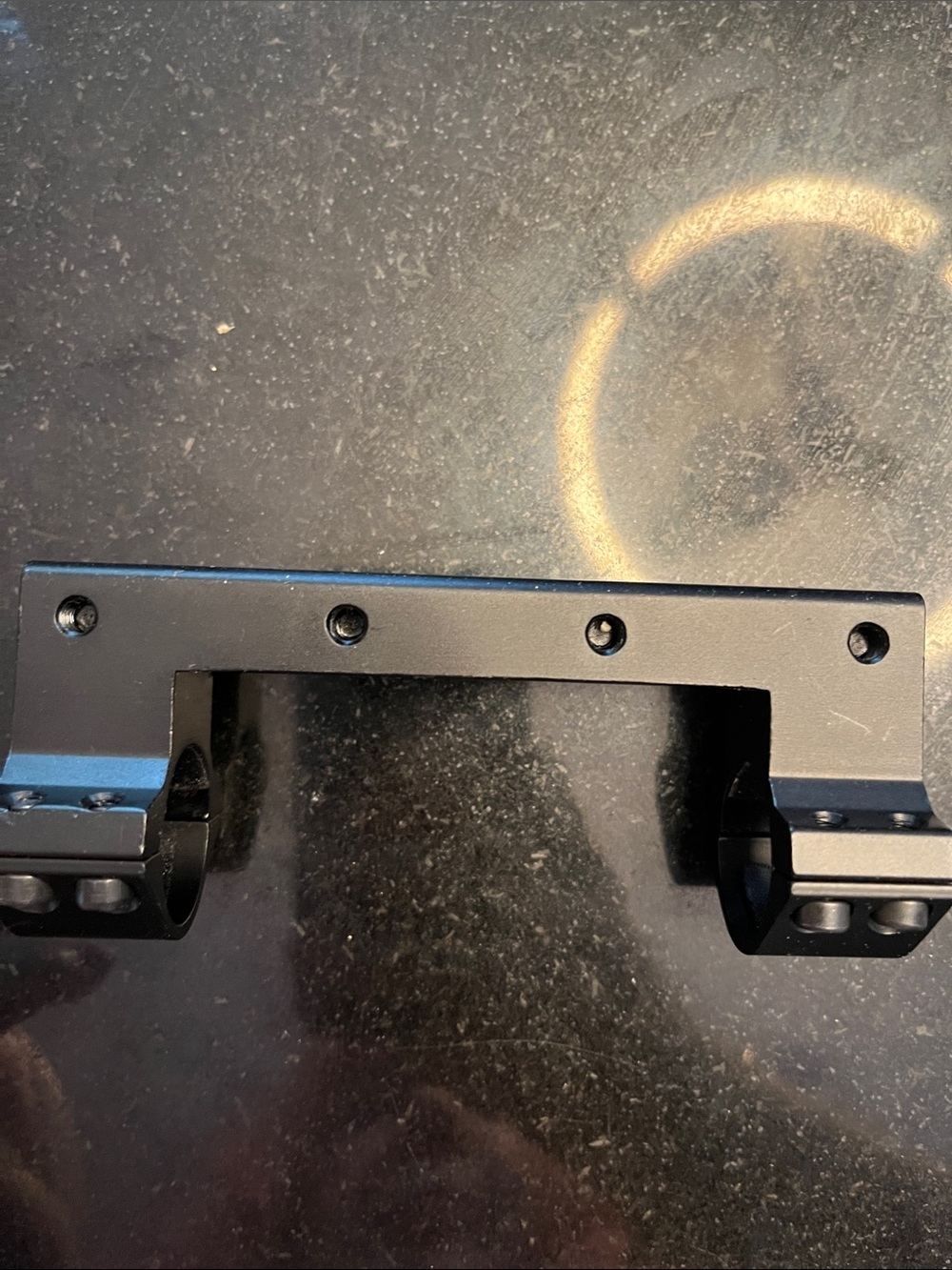 Heavy duty black dual scope mount for secure attachment - Picture 2 of 5
